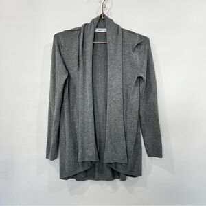Zara Size Small Sweater Charcoal  Knit Gray Open Front Cardigan Drape